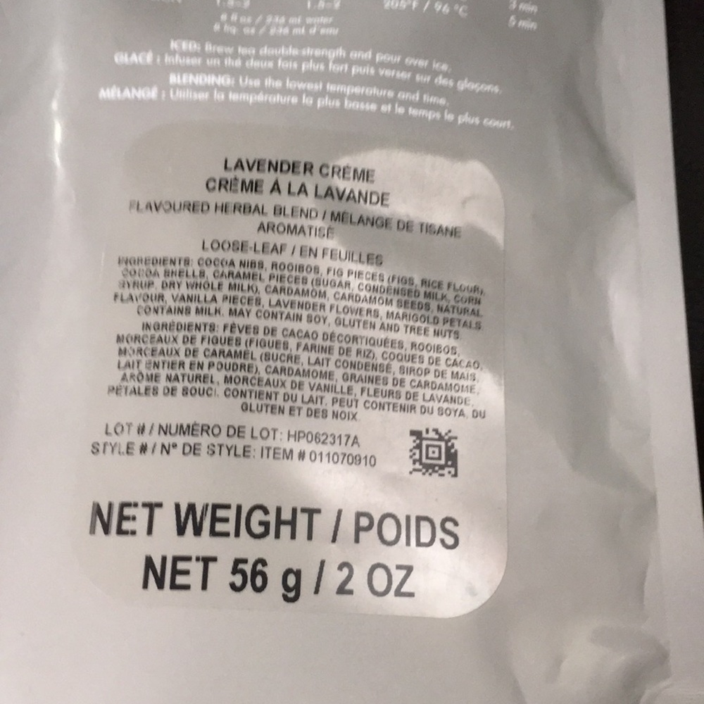 Lavender Creme 2 oz factory sealed bag